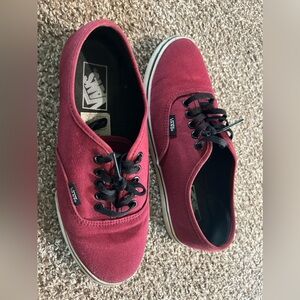 ‼️SOLD‼️Burgundy Vans Shoes women’s 8 men’s 6.5